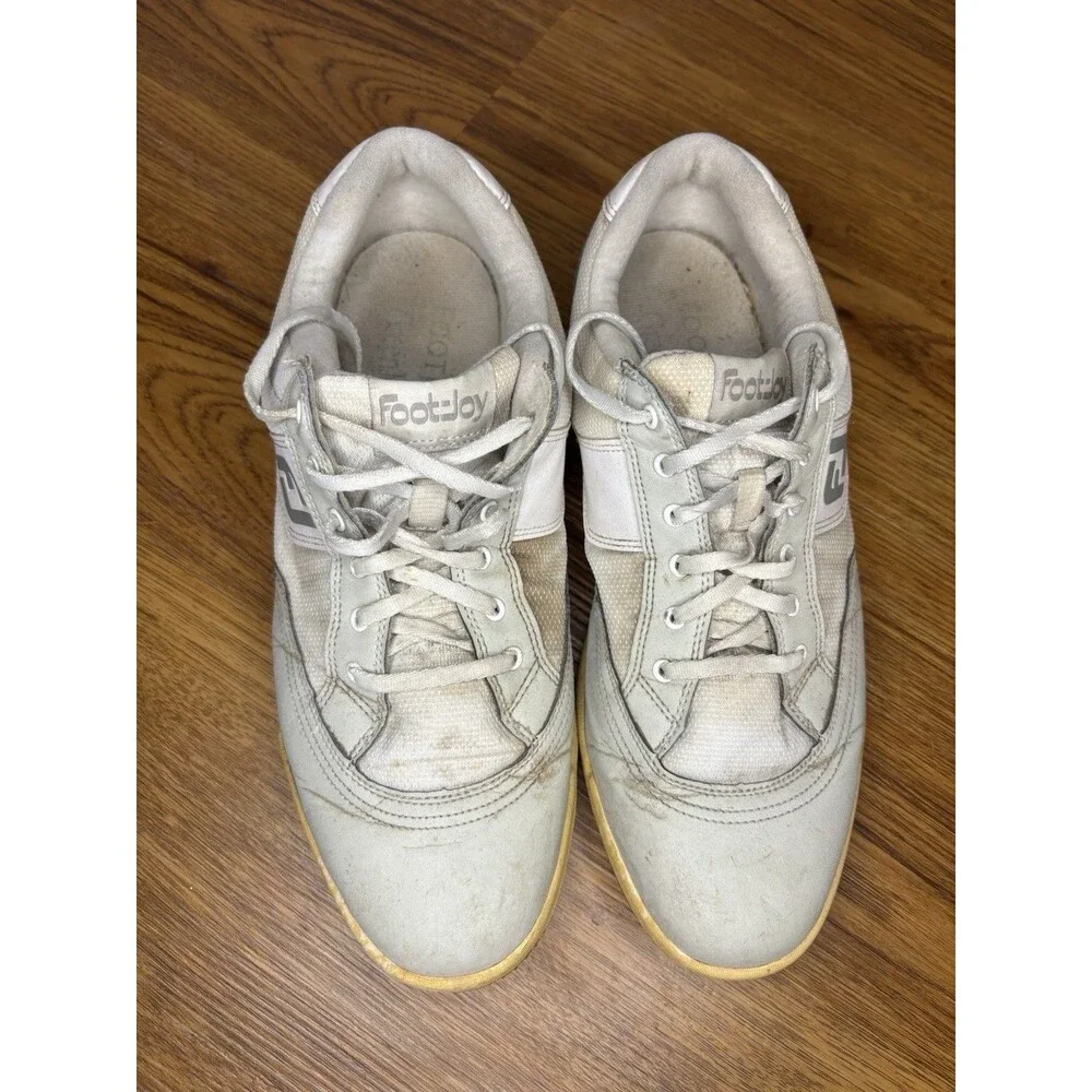 FootJoy 45375 Golf Shoes Mens 10 M White Good Spikeless Athletic Sneakers‎